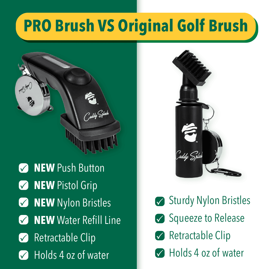 Original Golf Club Water Brush Cleaner - Black Caddy Splash