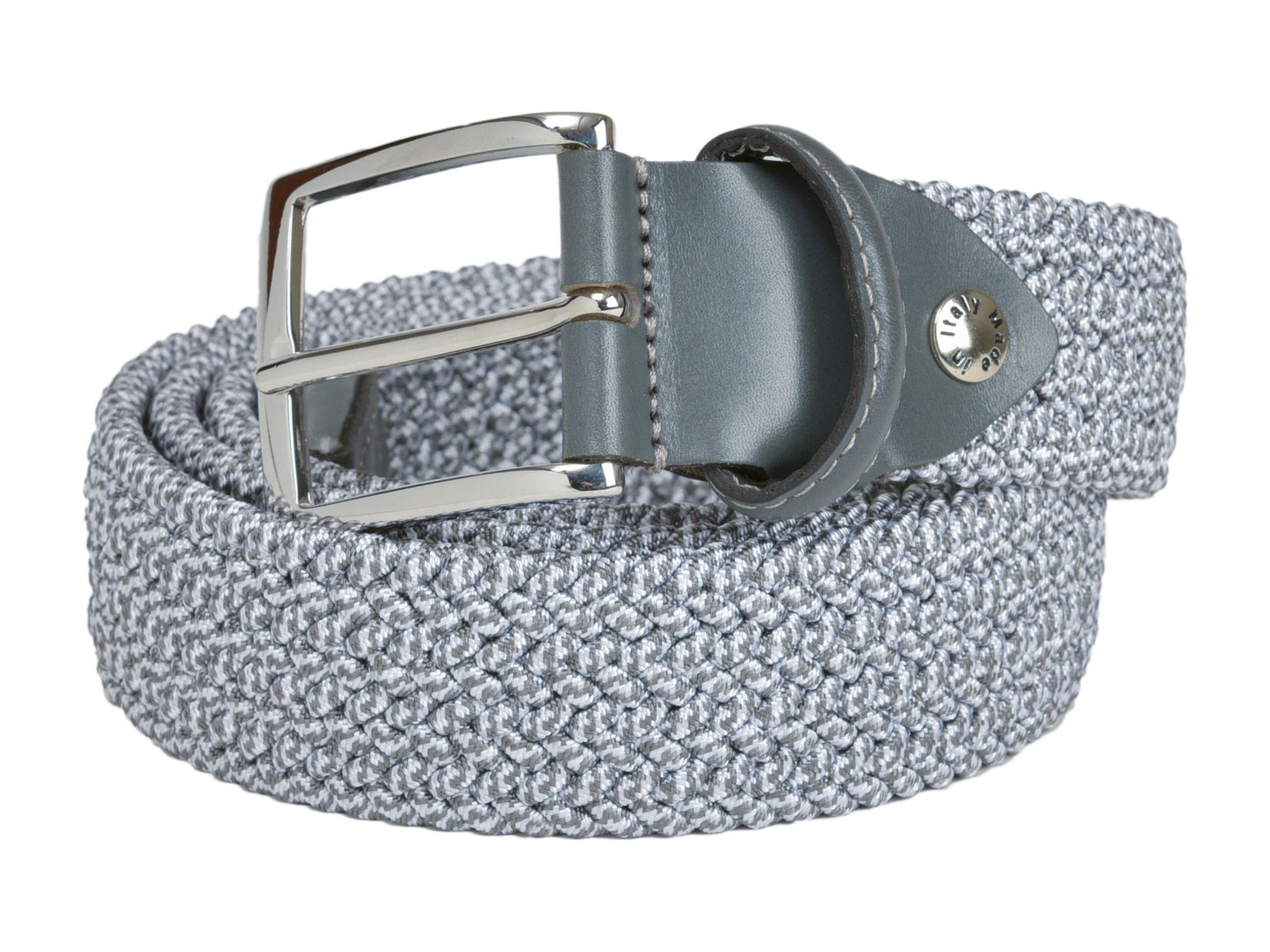 Cotton Stretch Belt Two-Tone White/Gray - The Golf Guys Online