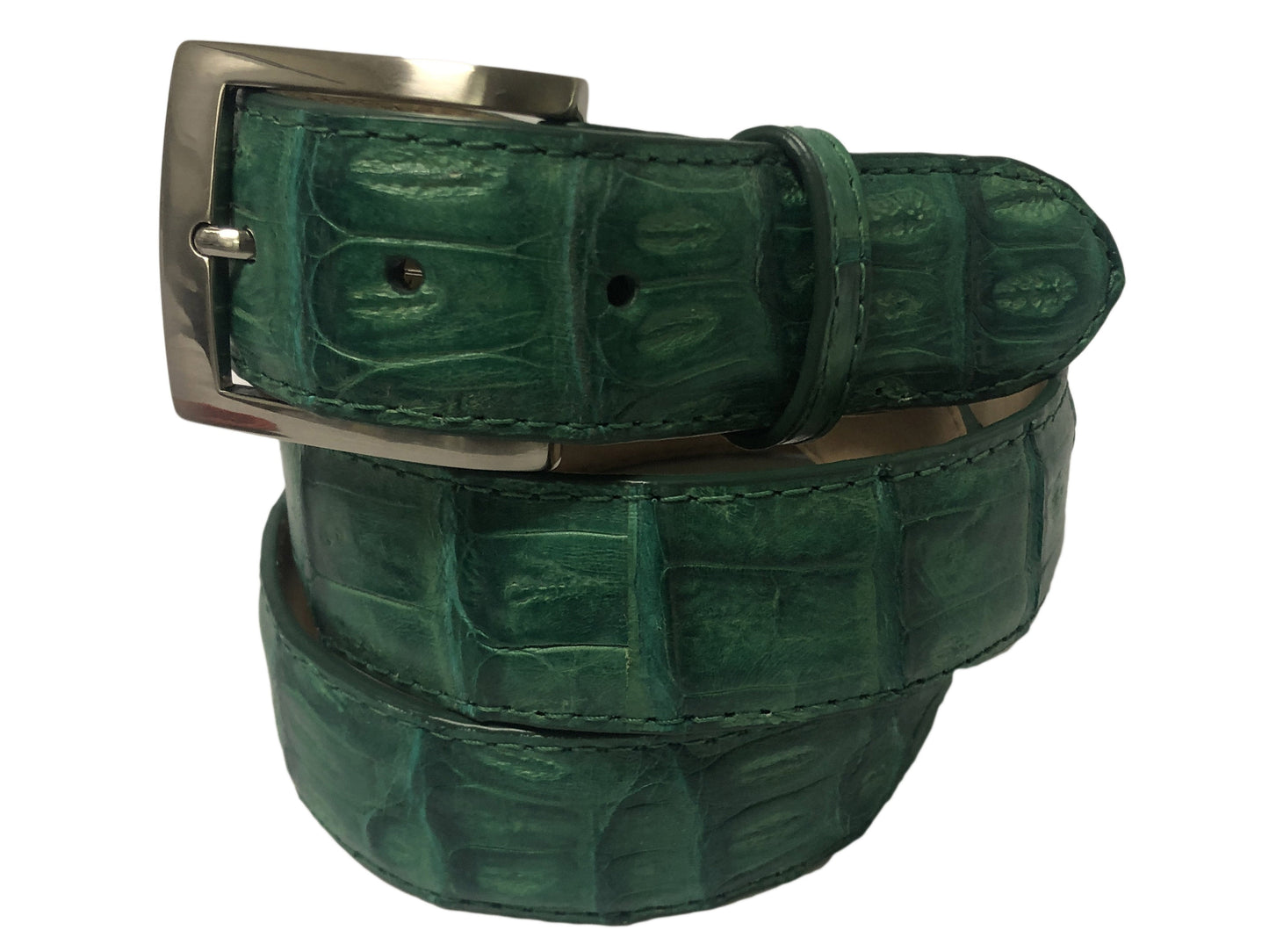 Caiman Skin Belt Forest Green Classic - The Golf Guys Online