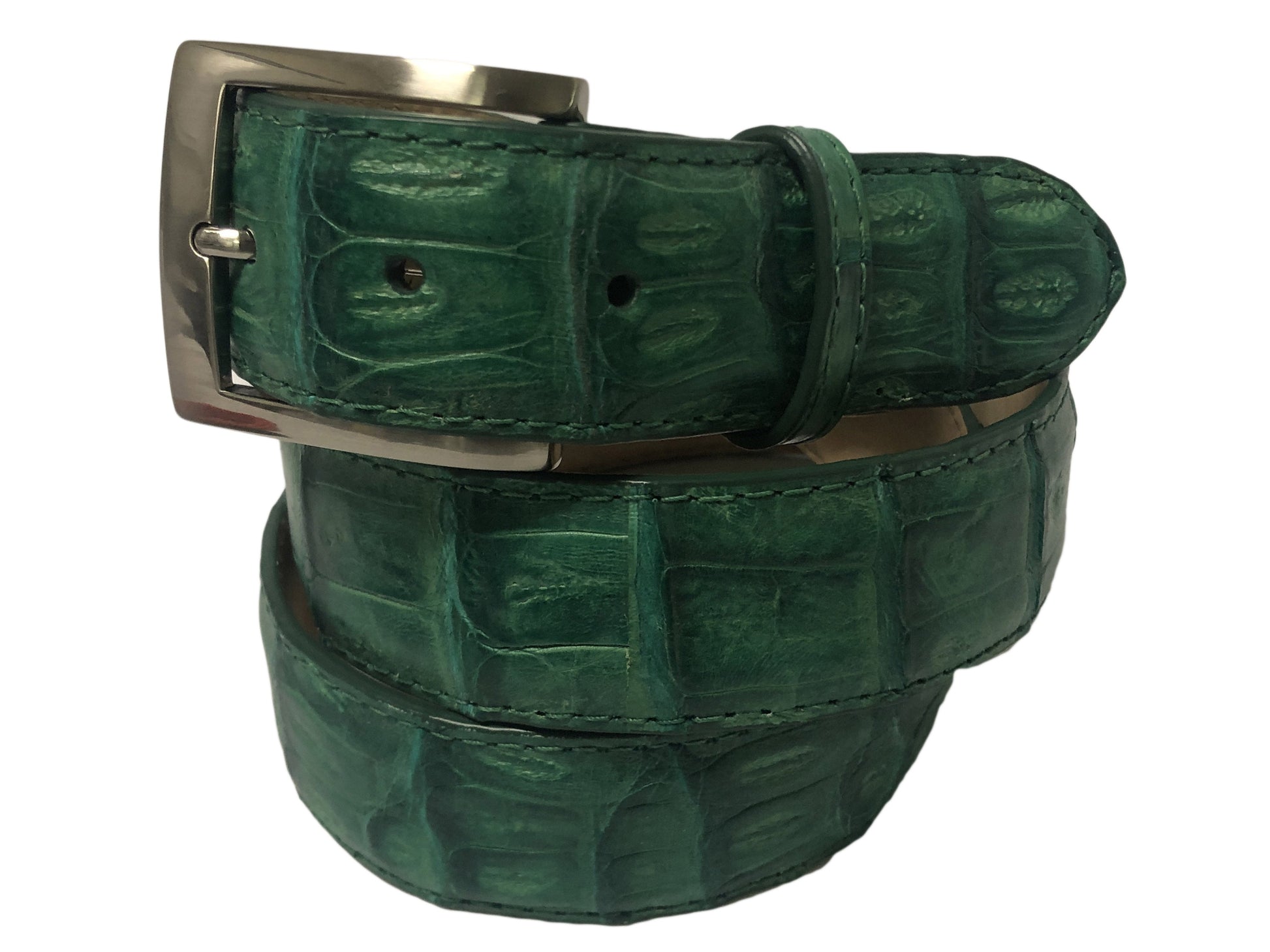Caiman Skin Belt Forest Green Classic - The Golf Guys Online