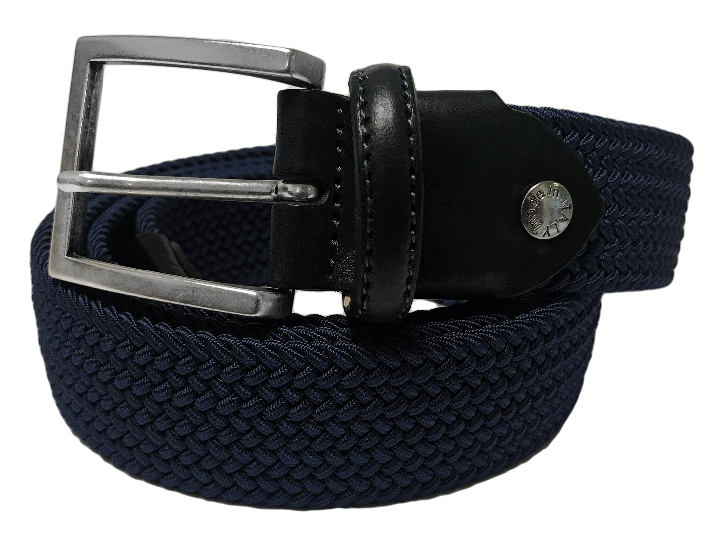 Cotton Stretch Belt Solid Midnight Navy - The Golf Guys Online