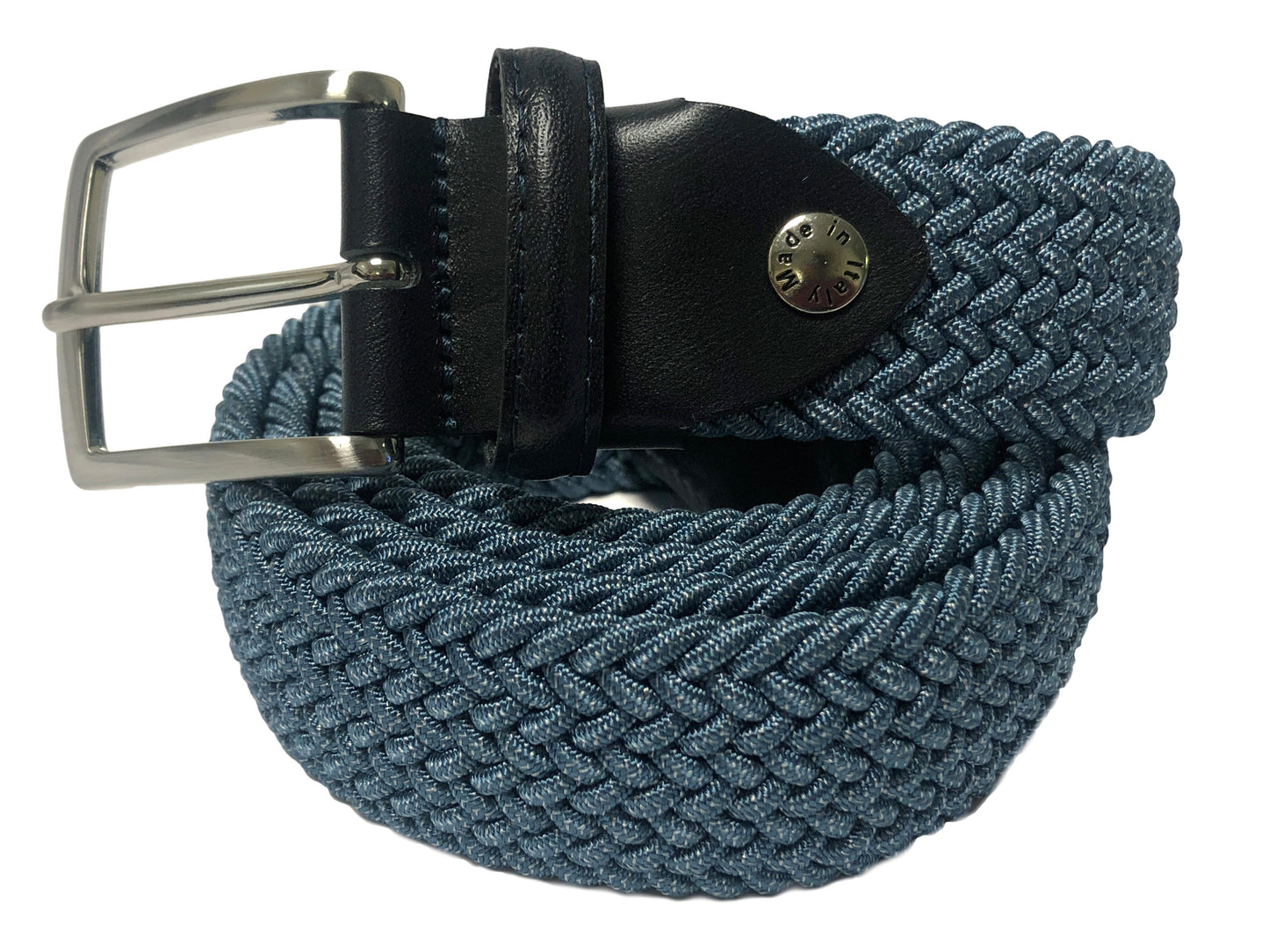 Cotton Stretch Belt Two-Tone Teal/Silver - The Golf Guys Online