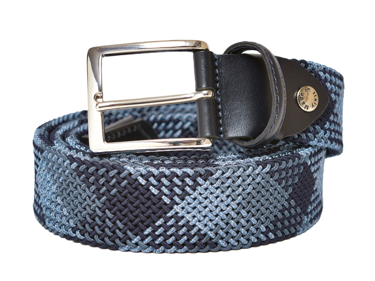 Cotton Stretch Belt Tubular Navy/Blue - The Golf Guys Online
