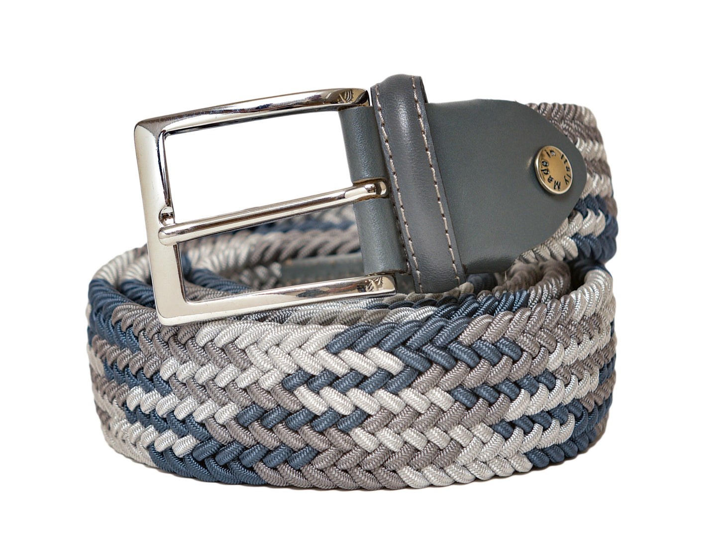 Cotton Stretch Belt Tour Teal/White/Gray - The Golf Guys Online