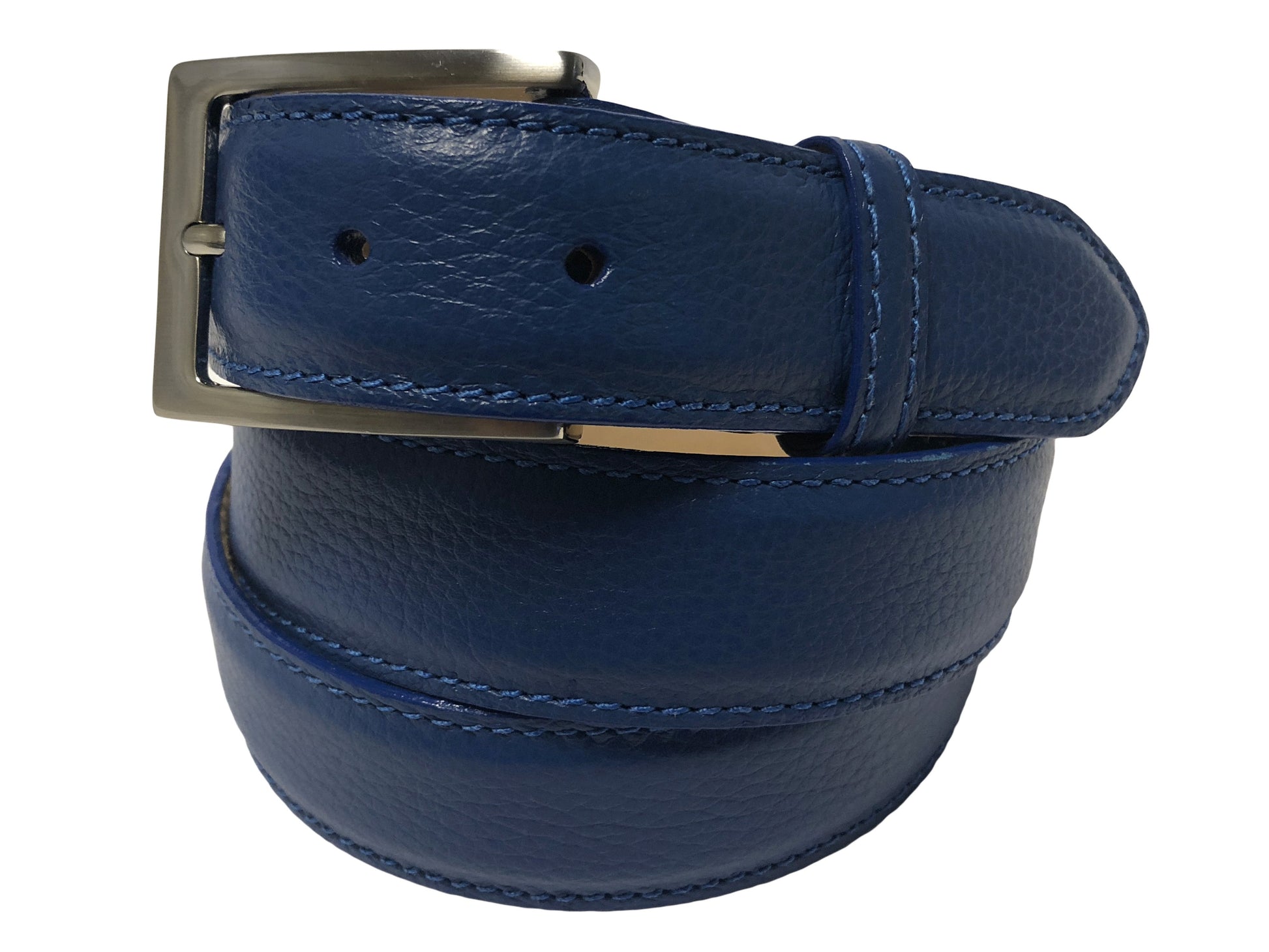 Calf Skin Pebble Belt Blue Classic - The Golf Guys Online