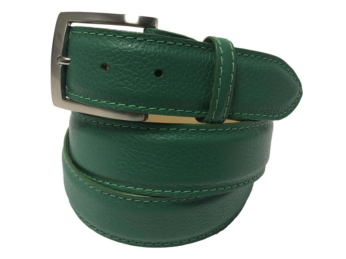 Calf Skin Pebble Belt Green Classic - The Golf Guys Online