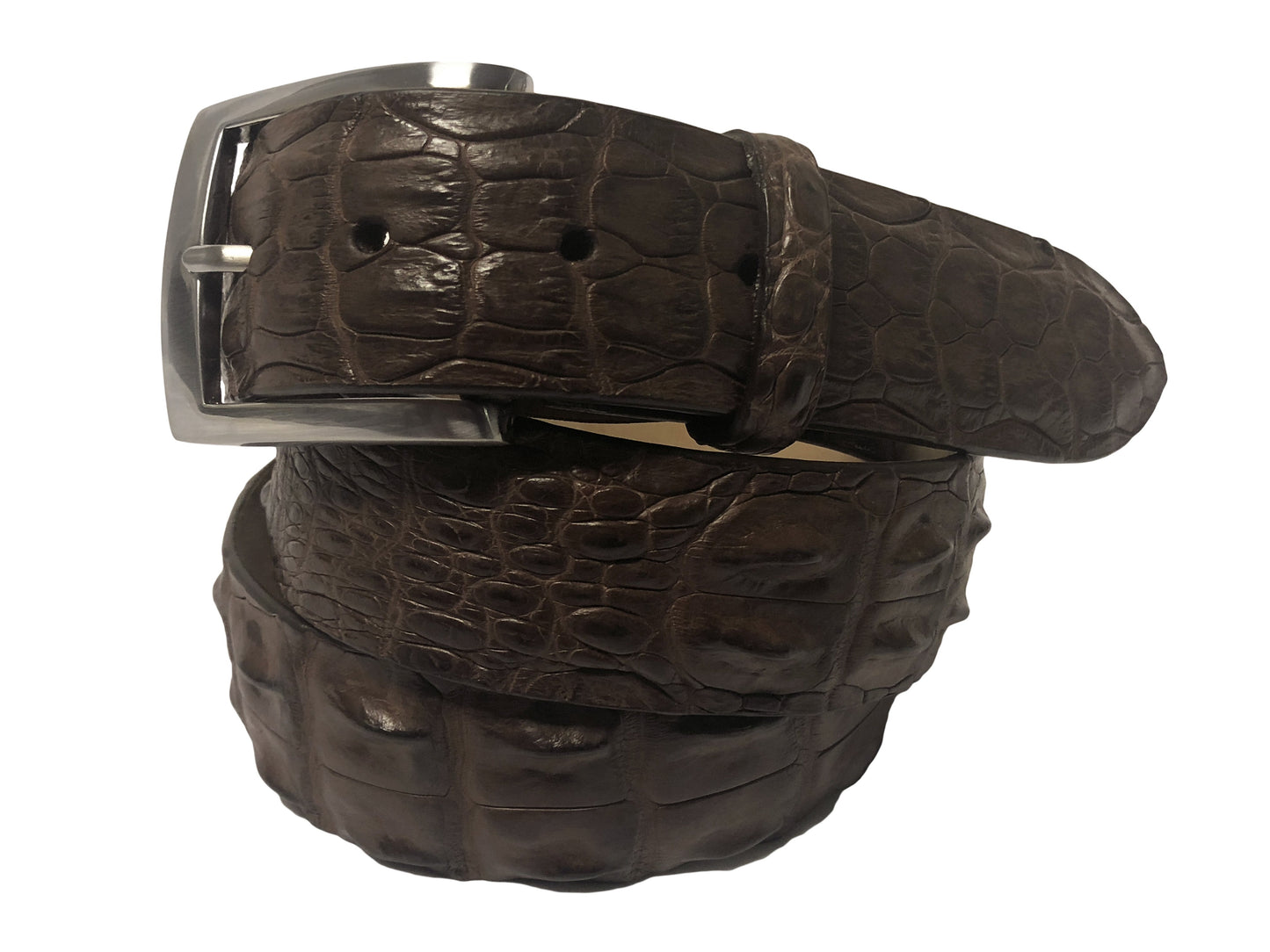 Caiman Skin Hornback Belt Brown - The Golf Guys Online