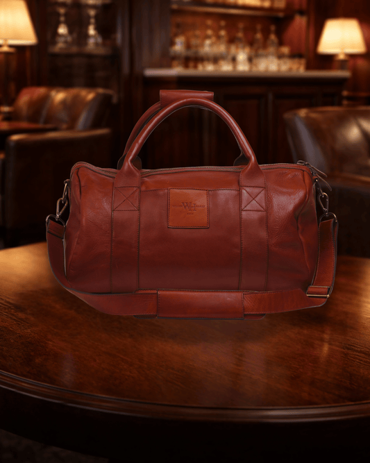 W&H Weekender - Brown Leather Golf Travel Bag