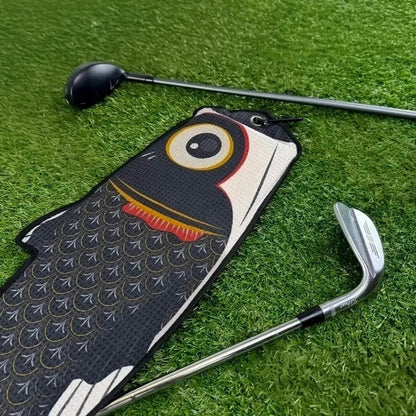 Koi Utility Towel (Black) - The Golf Guys Online