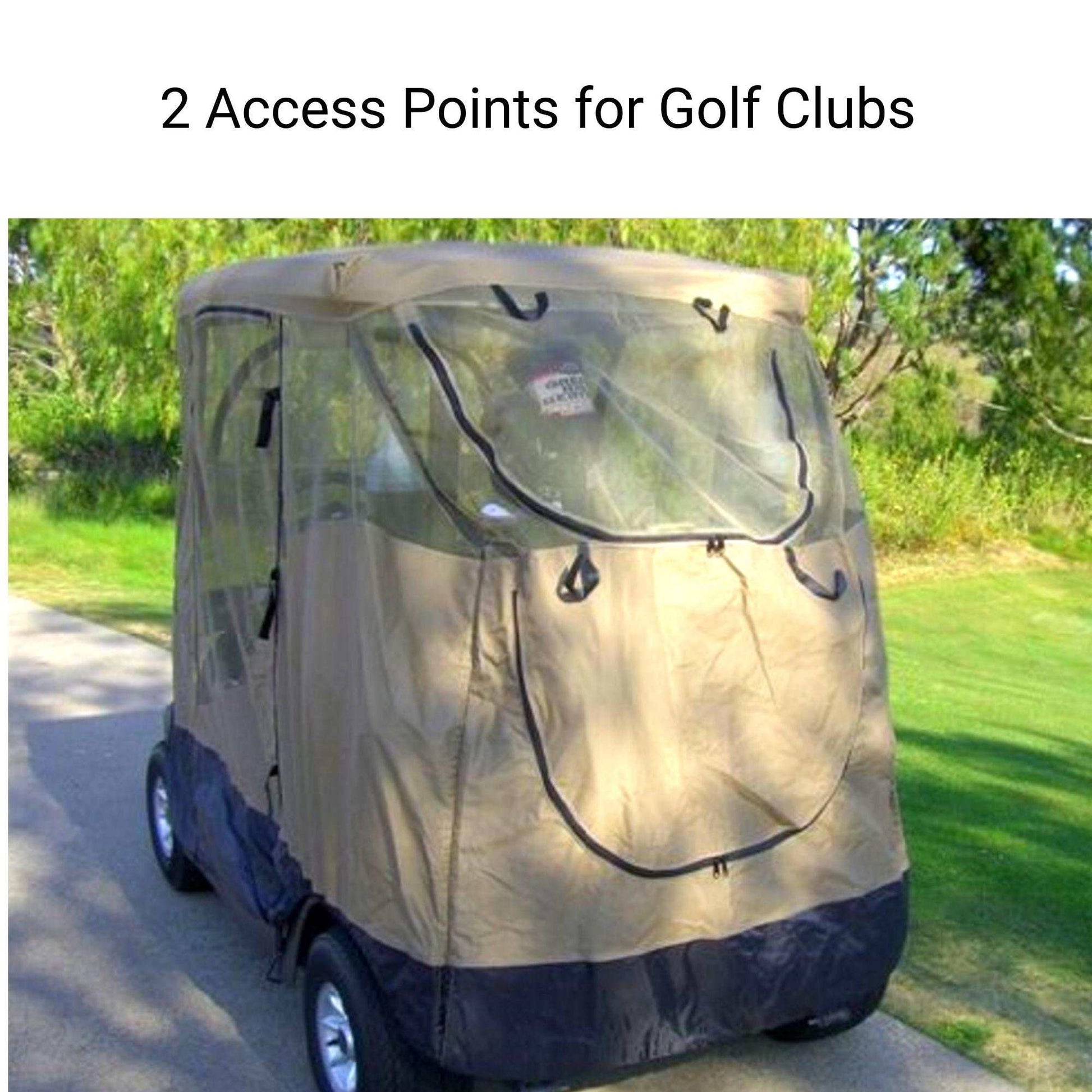 2 Passenger Golf Cart Mesh Driving Enclosure Cover with Mosquito Netting