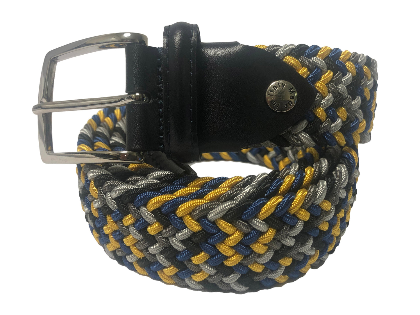 Cotton Stretch Belt Golden Blue Monochrome - The Golf Guys Online