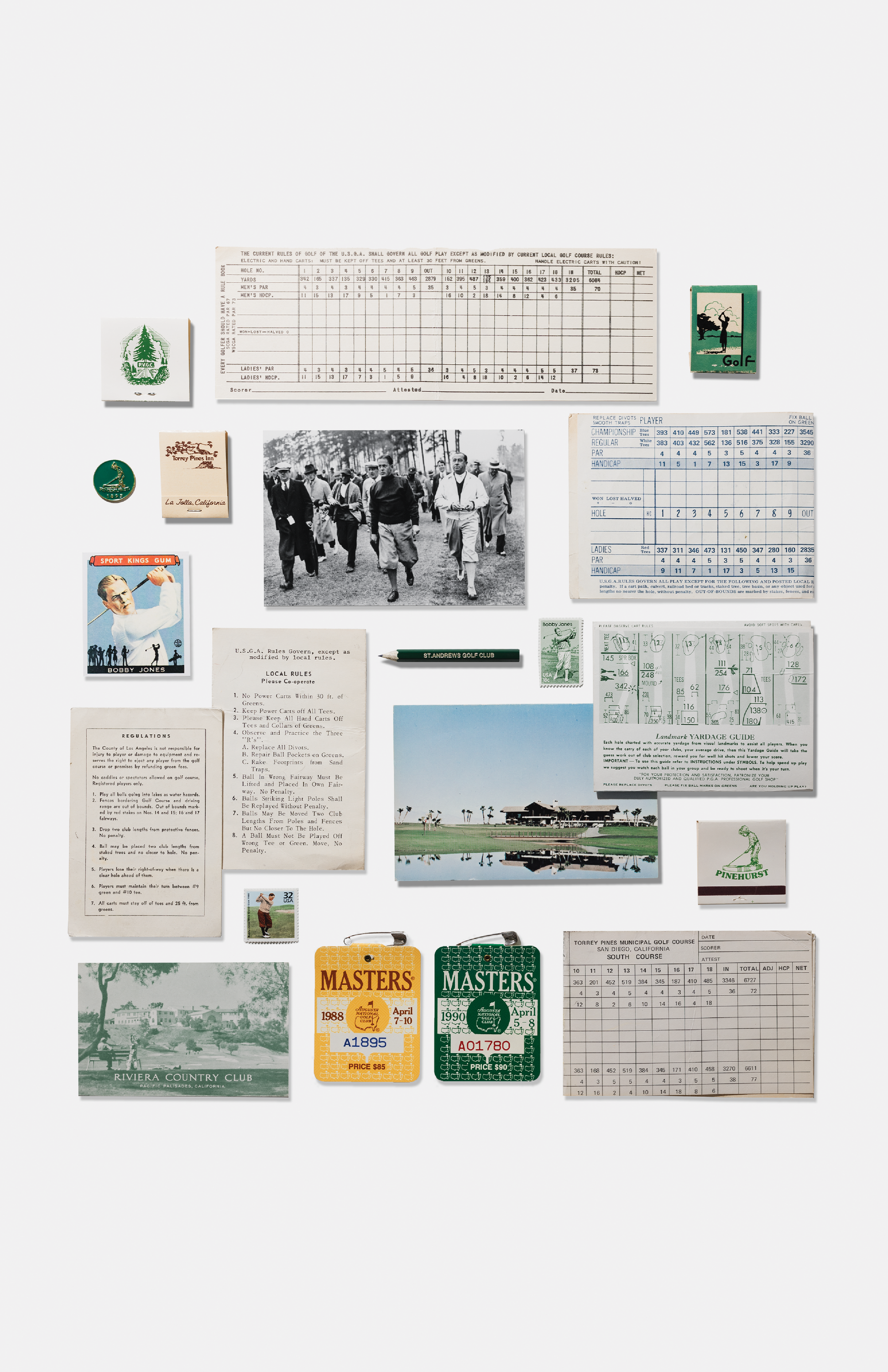 Vintage Golf Collage Poster - The Golf Guys Online