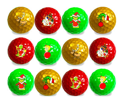 New Novelty Grinch Characters Golf Balls