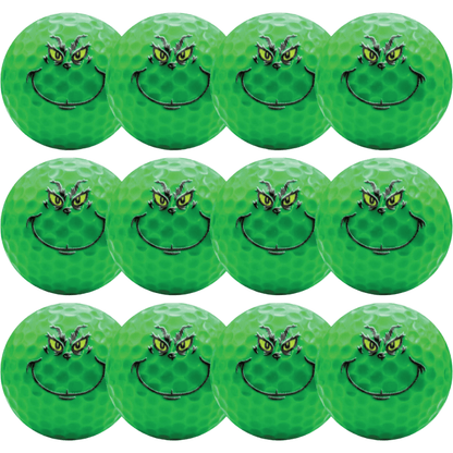 New Novelty Grinch Face Golf Balls