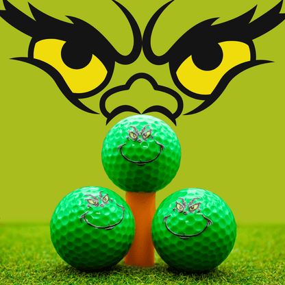 New Novelty Grinch Face Golf Balls