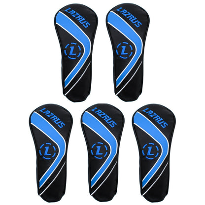 Lazrus Golf - Premium Black Hybrid Wood Head Covers | Individuals or Sets - The Golf Guys Online