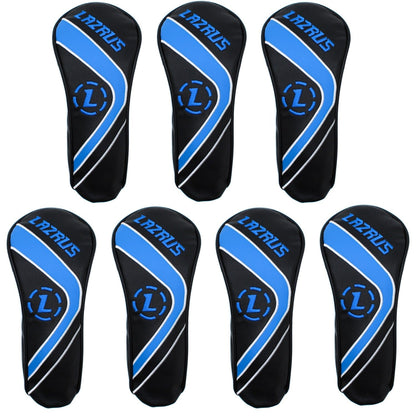 Lazrus Golf - Premium Black Hybrid Wood Head Covers | Individuals or Sets - The Golf Guys Online