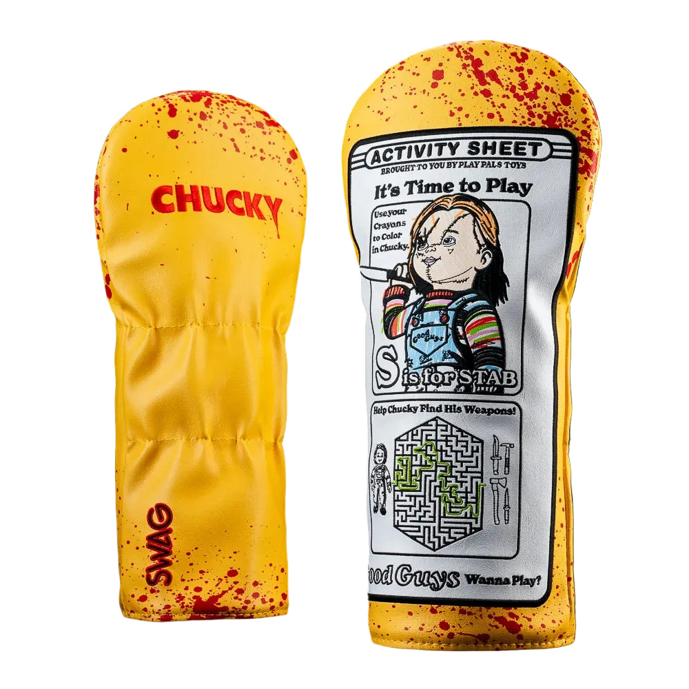 Limited Swag Golf Chucky Activity Sheet Driver Headcover *opened, no bag*