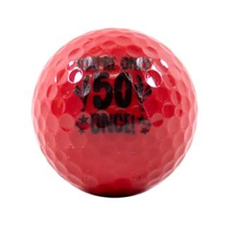 New Novelty Happy 50th Birthday Red Mix of Golf Balls