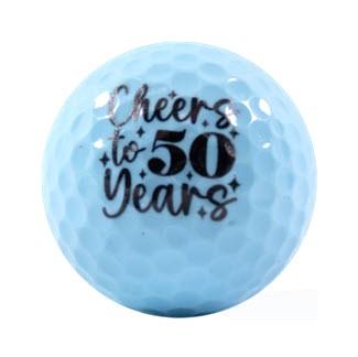 New Novelty Happy 50th Birthday Blue Mix of Golf Balls