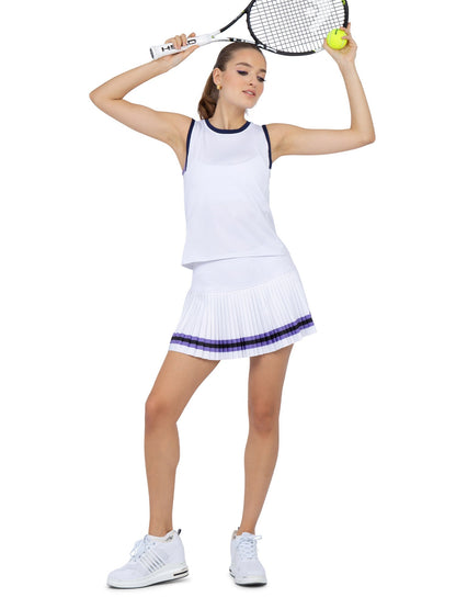 Harper Performance Tank - White/Lavender Combo - The Golf Guys Online