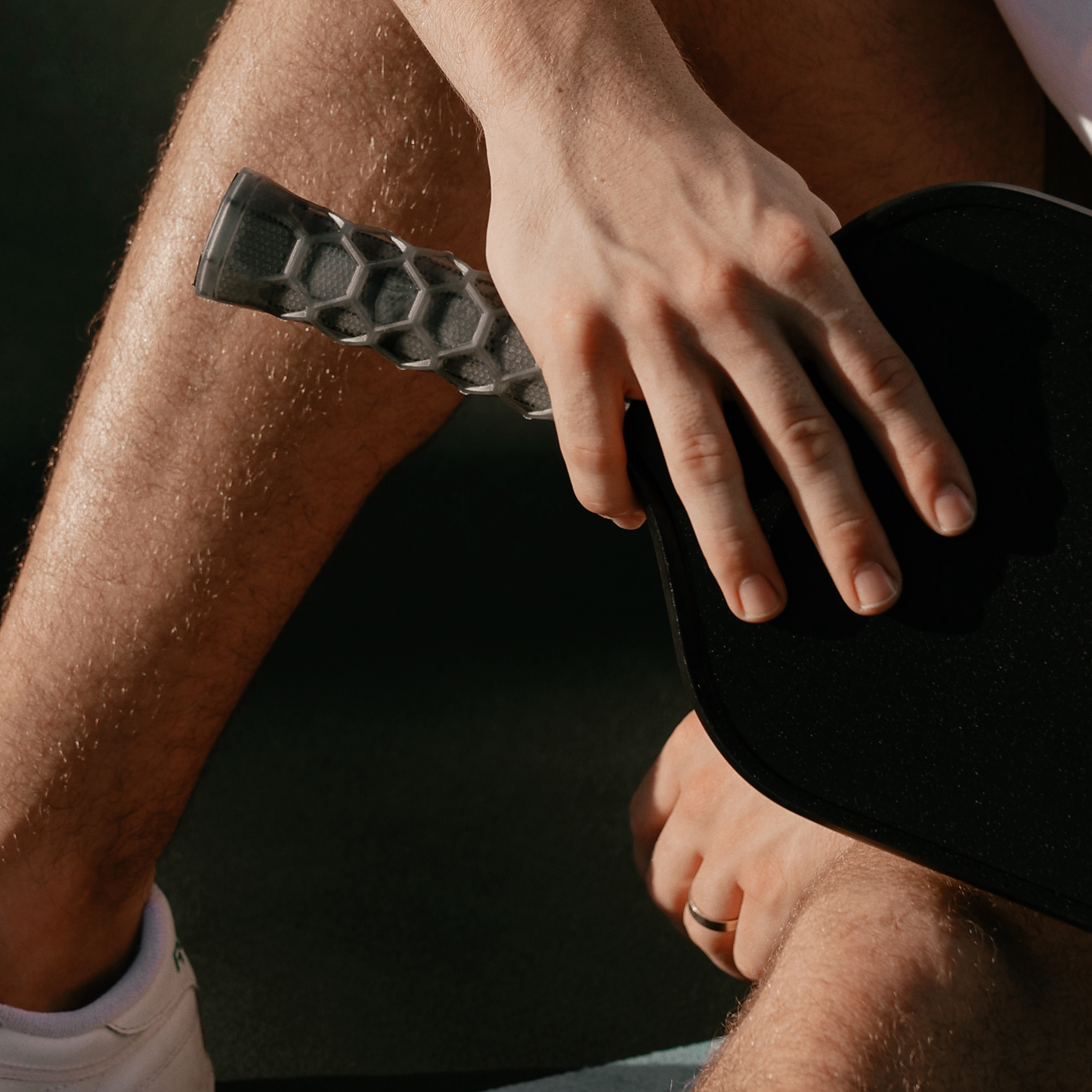 Pickleball Carbon Grip - 5.25 Inches Long - Stiff Feel - Charcoal
