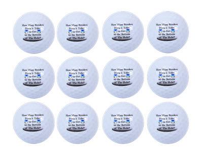 New Novelty How Many Strokes... Golf Balls