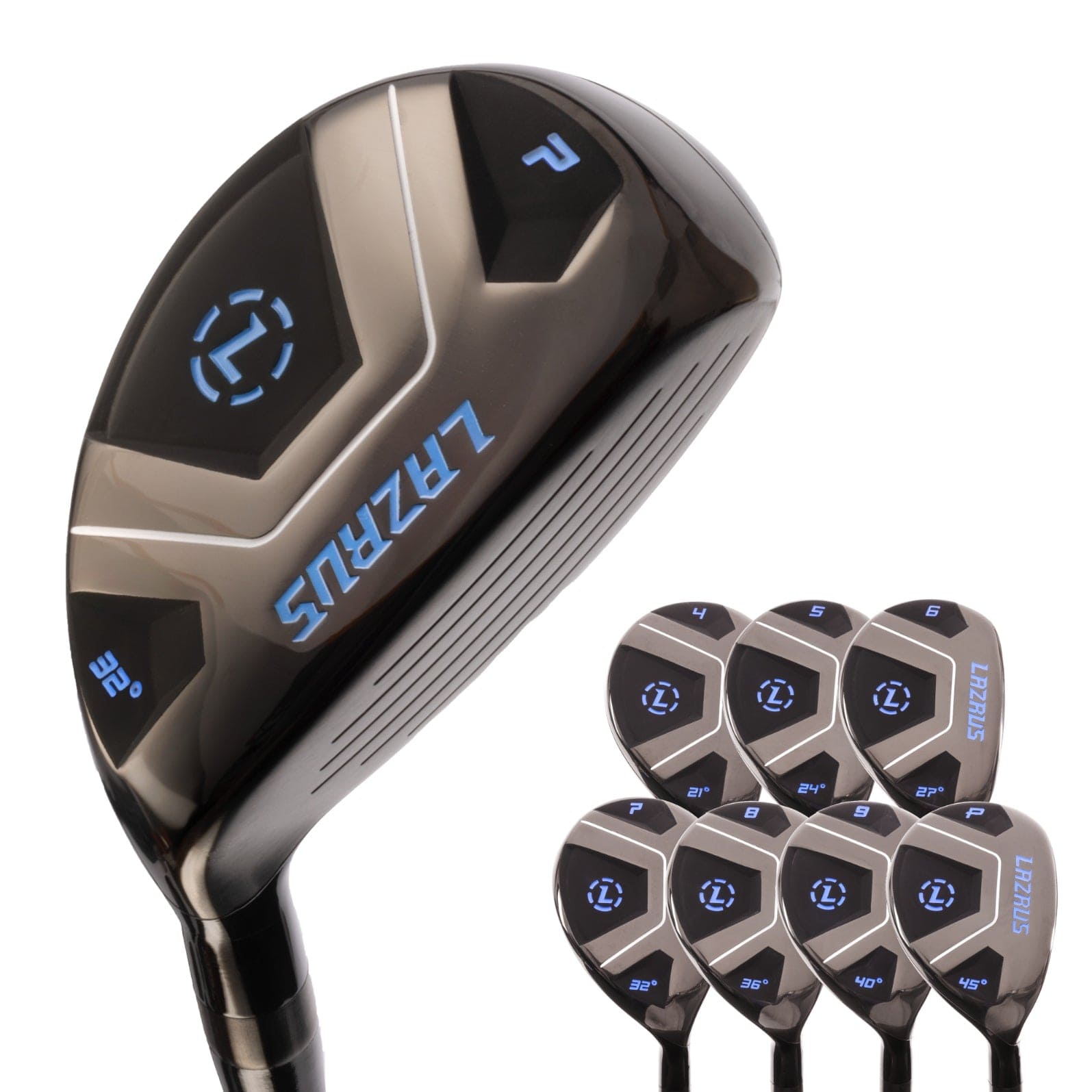 Lazrus Golf - 13 pc Set - Driver, 3 Wedges Set, Hybrids (4-PW), Putter & Bag (optional) - The Golf Guys Online