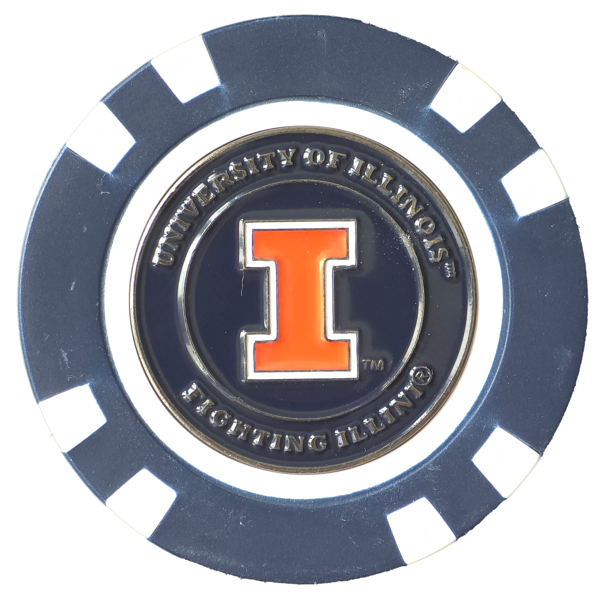 Officially Licensed Illinois Fighting Illini Poker Chip Ball Marker