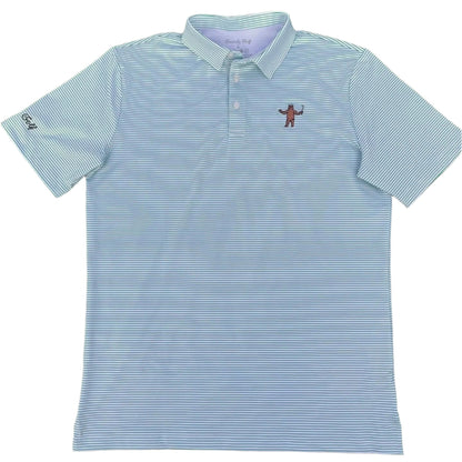 Polo - Green Striped It - The Golf Guys Online
