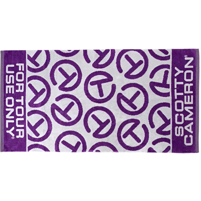 Scotty Cameron 2025 Dancing "Circle T" Purple Golf Towel - The Golf Guys Online