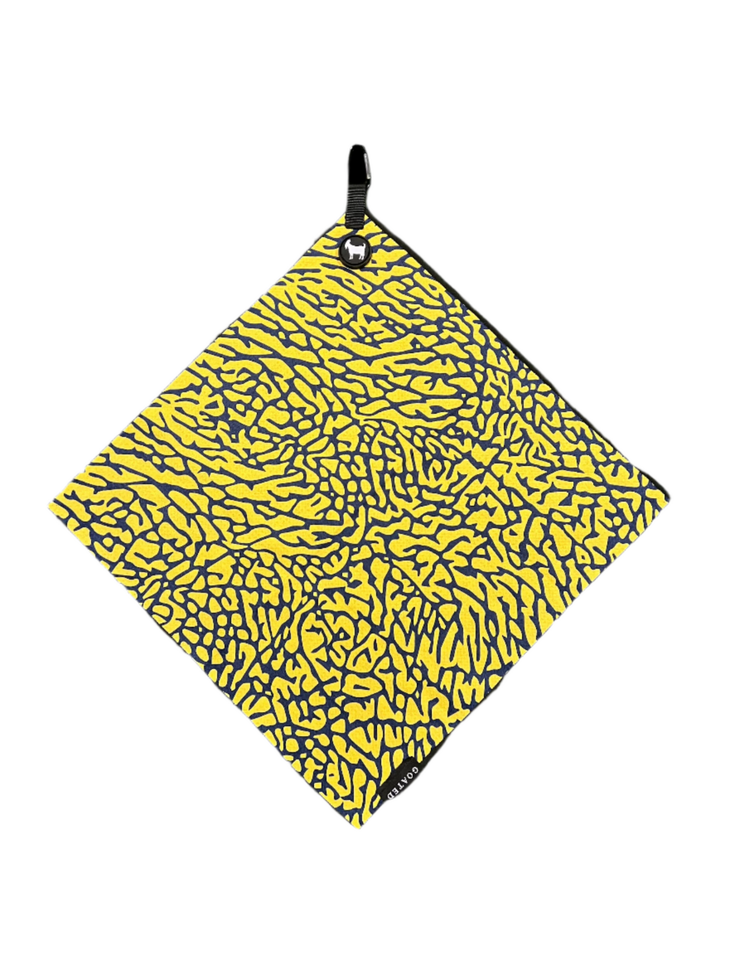 THE NAVY/YELLOW CEMENT GOLF TOWEL - The Golf Guys Online