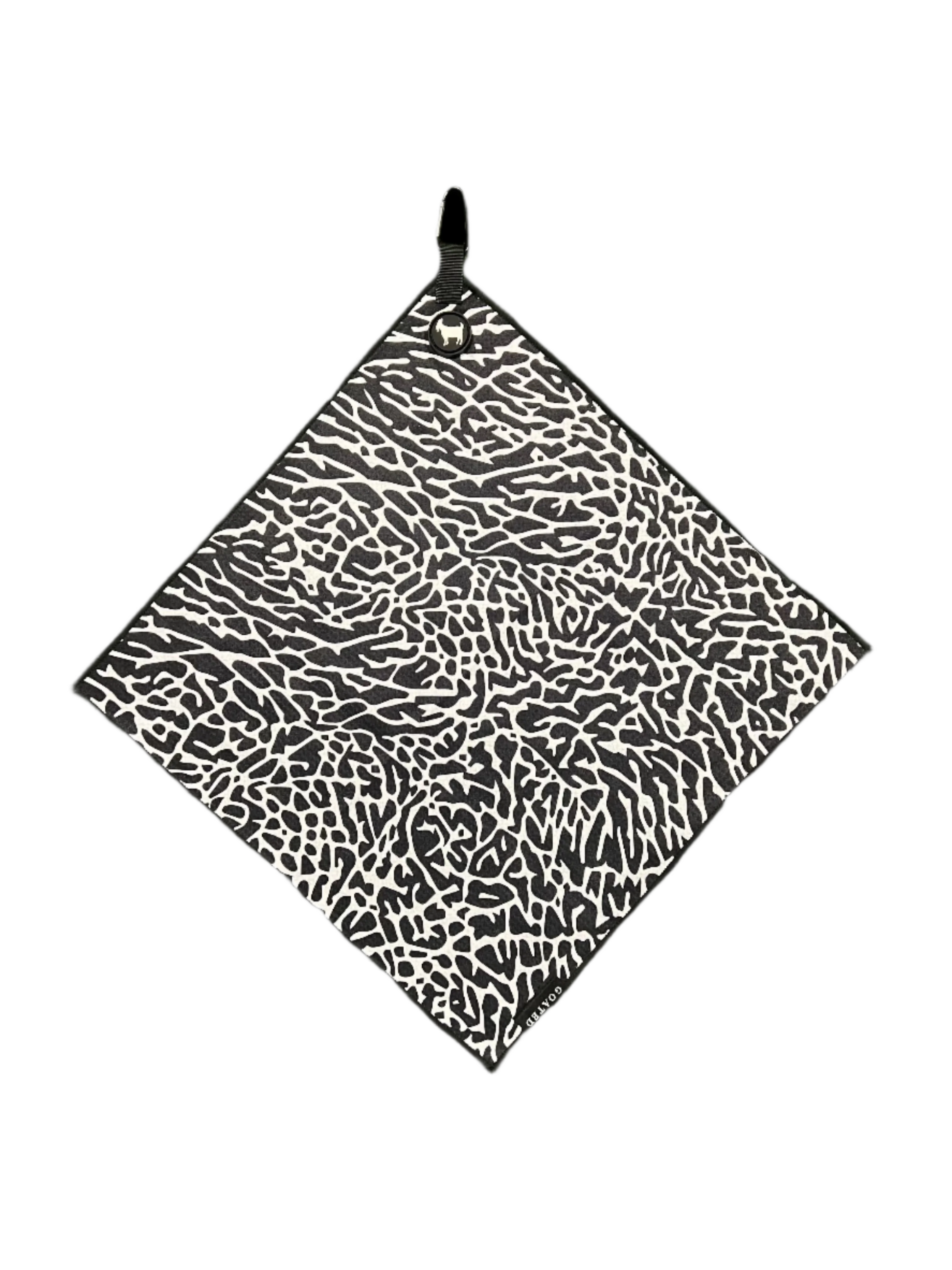 THE BLACK/WHITE CEMENT GOLF TOWEL - The Golf Guys Online