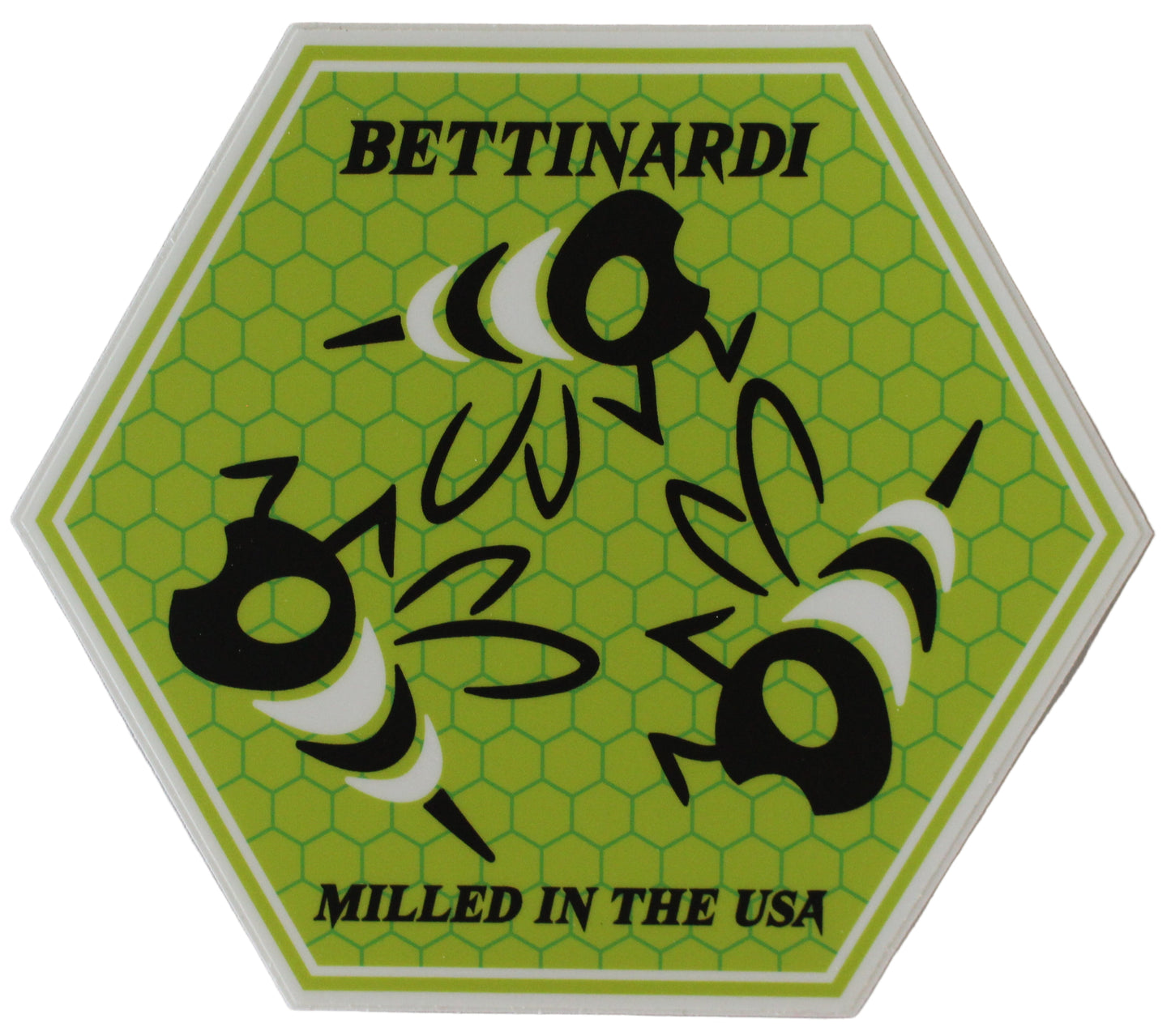 Limited Bettinardi Bee Hive Hexagon Sticker White/Green 5.0" Diameter