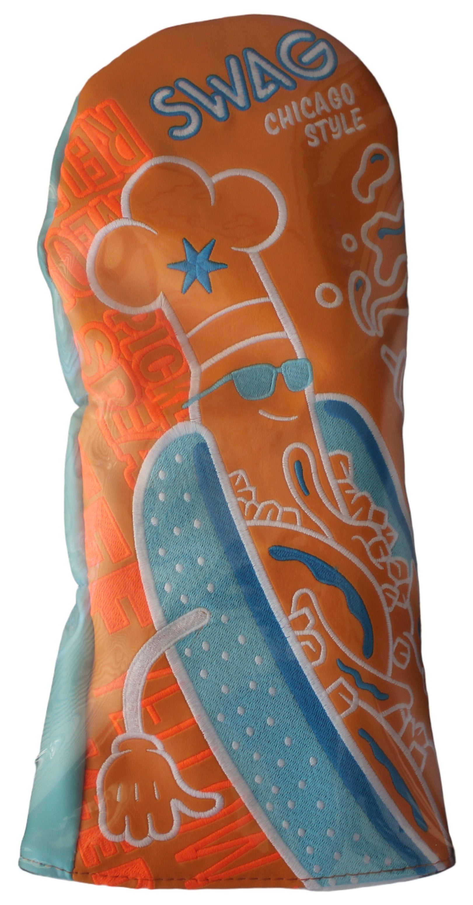 Limited Swag Golf Mandarin Chicago Style Jumbo Dog Driver Headcover