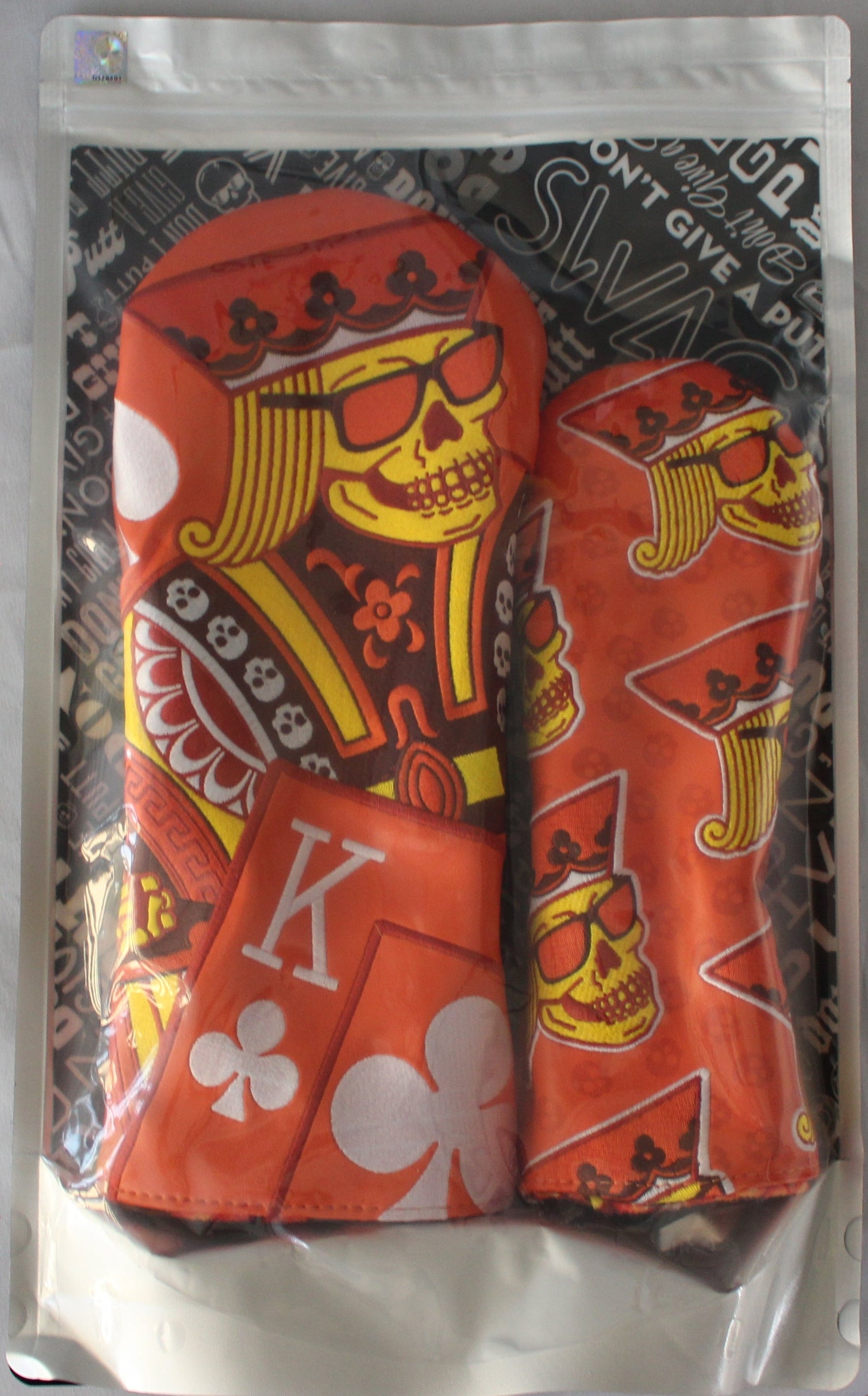 Limited Swag Golf Skeleton King Orange/Yellow/Brown Fairway Wood Headcover Set