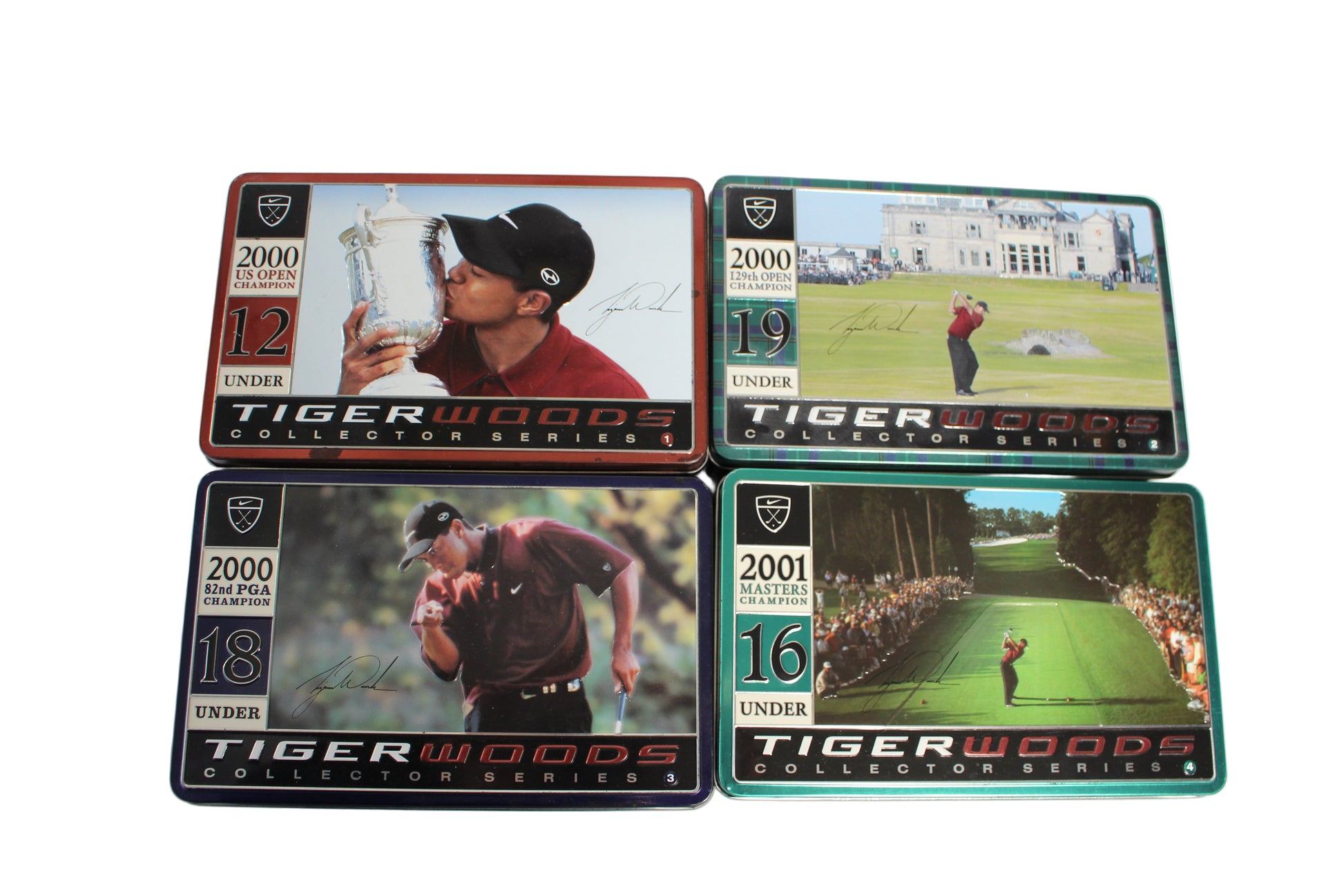 Tiger Woods Collector Series 1-4 Grand Slam Limited Golf Balls