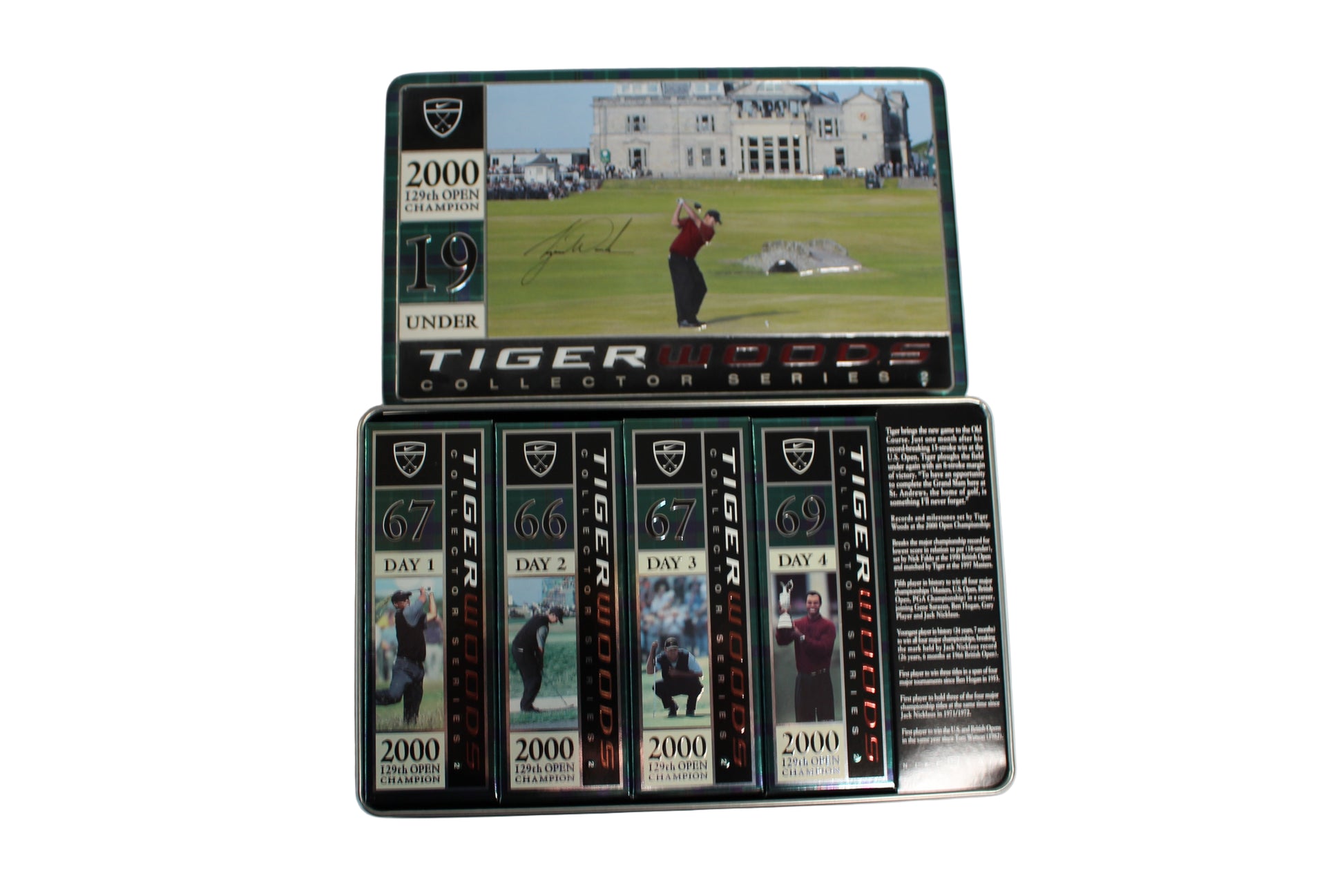 Tiger Woods Collector Series 1-4 Grand Slam Limited Golf Balls