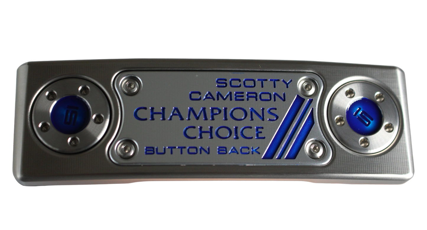 Scotty Cameron Champions Choice Button Back Newport 2.5 Plus (15G Weights) Custom Shop Limited Putter Silver/Blue