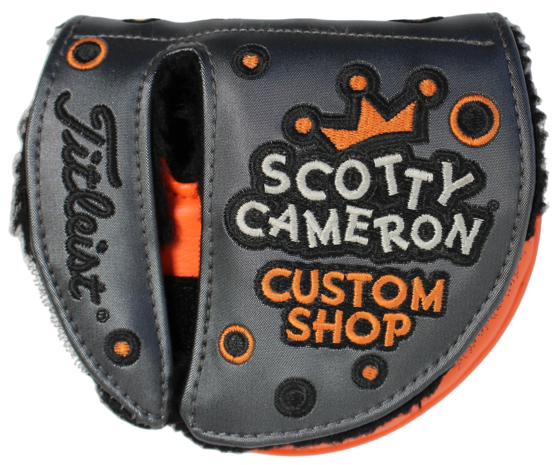 Scotty Cameron - Pre-Owned Custom Shop 2019 Jackpot Johnny Charcoal & Orange Mid-Round Mallet Putter Headcover