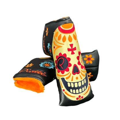 Piretti Golf - Black/Orange Dia De Los Muertos Tour Only Blade Putter Headcovers - The Golf Guys Online