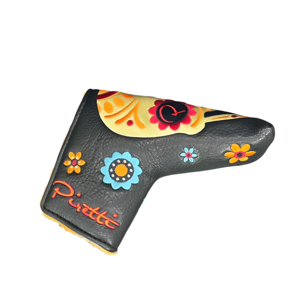 Piretti Golf - Black/Orange Dia De Los Muertos Tour Only Blade Putter Headcovers - The Golf Guys Online
