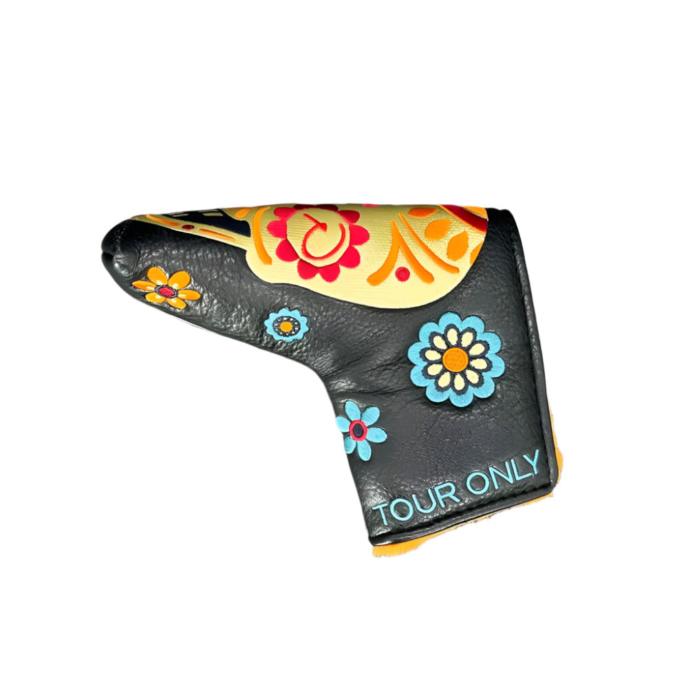 Piretti Golf - Black/Orange Dia De Los Muertos Tour Only Blade Putter Headcovers - The Golf Guys Online