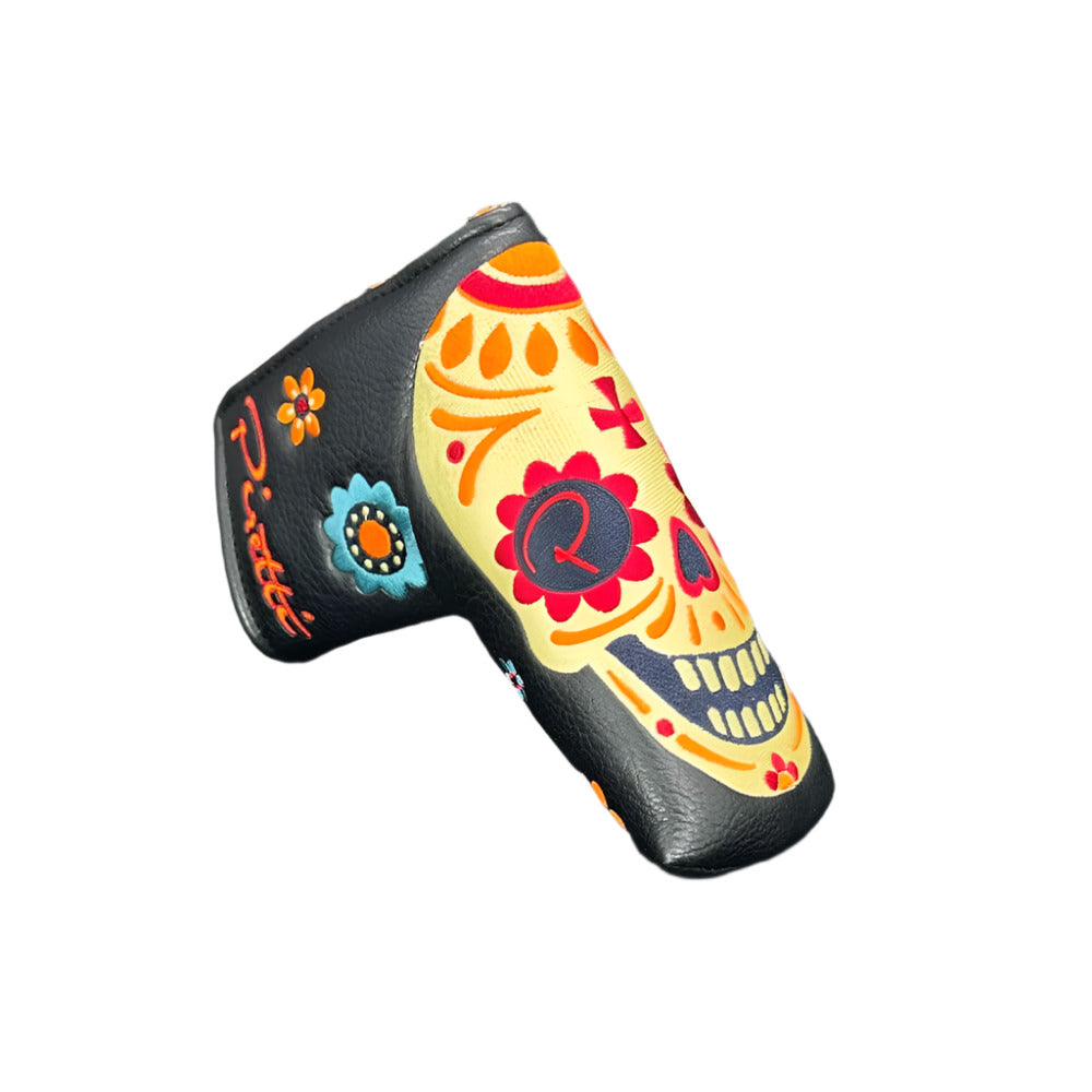 Piretti Golf - Black/Orange Dia De Los Muertos Tour Only Blade Putter Headcovers - The Golf Guys Online