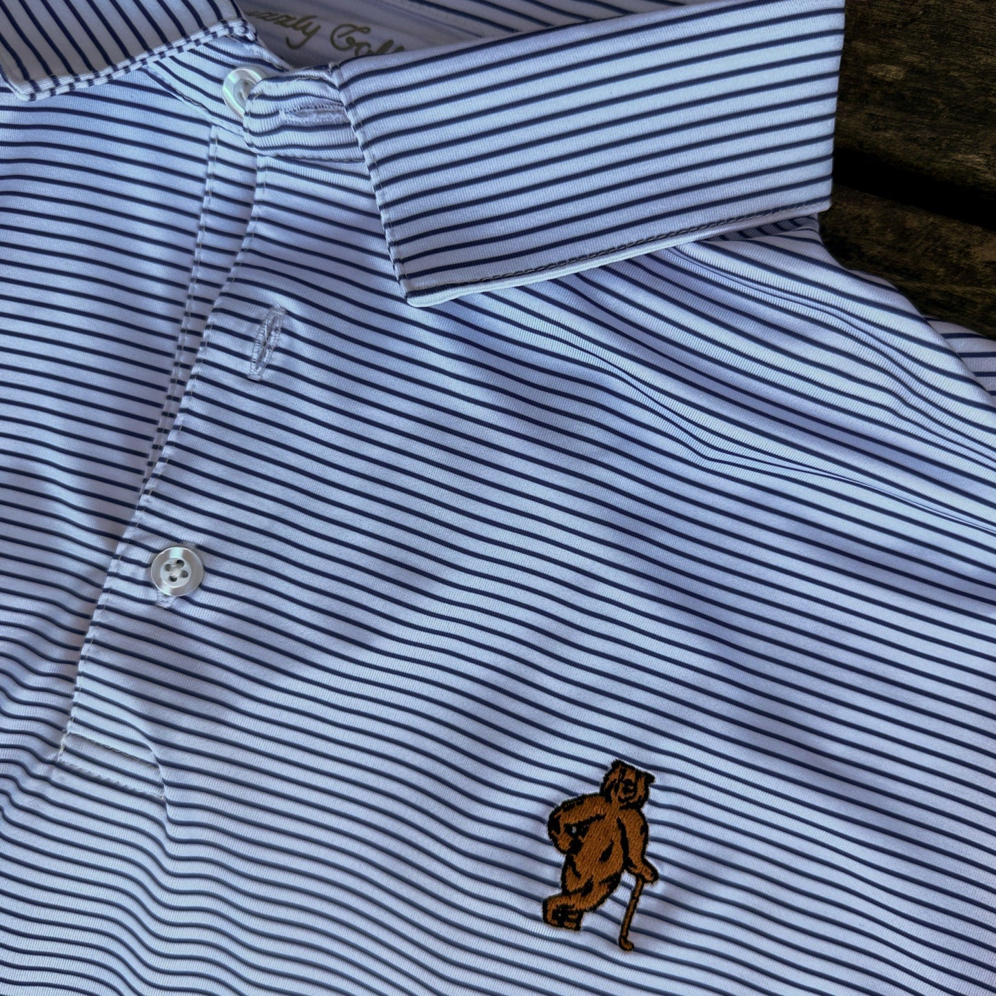 Polo - Navy Striped It - The Golf Guys Online