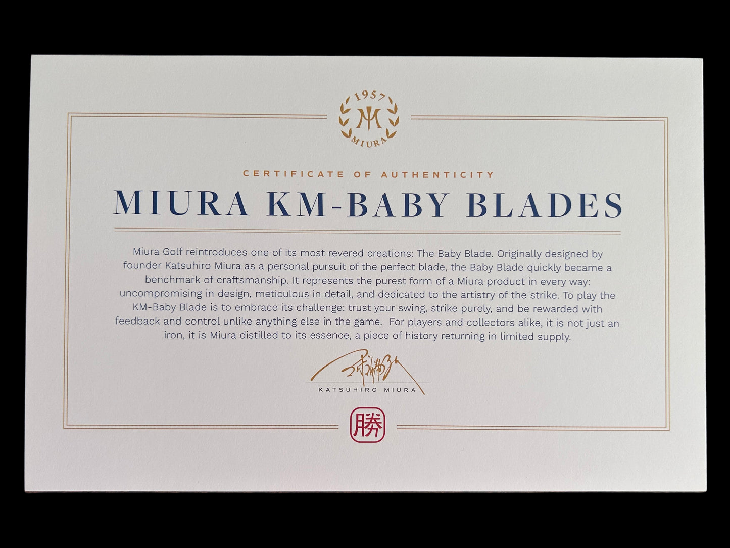 Miura KM-Baby Blade 2025 Custom Irons