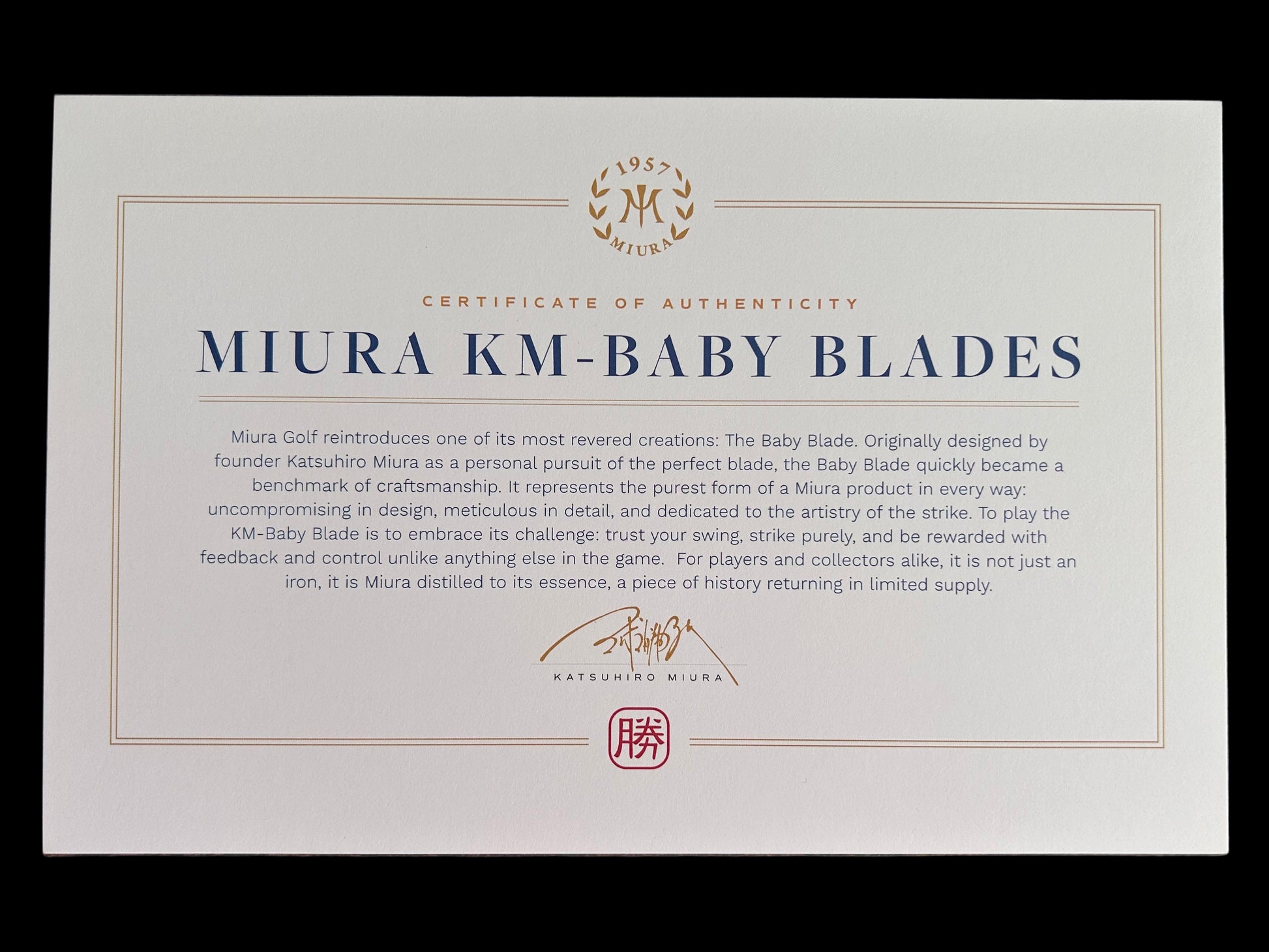 Miura KM-Baby Blade 2025 Custom Irons