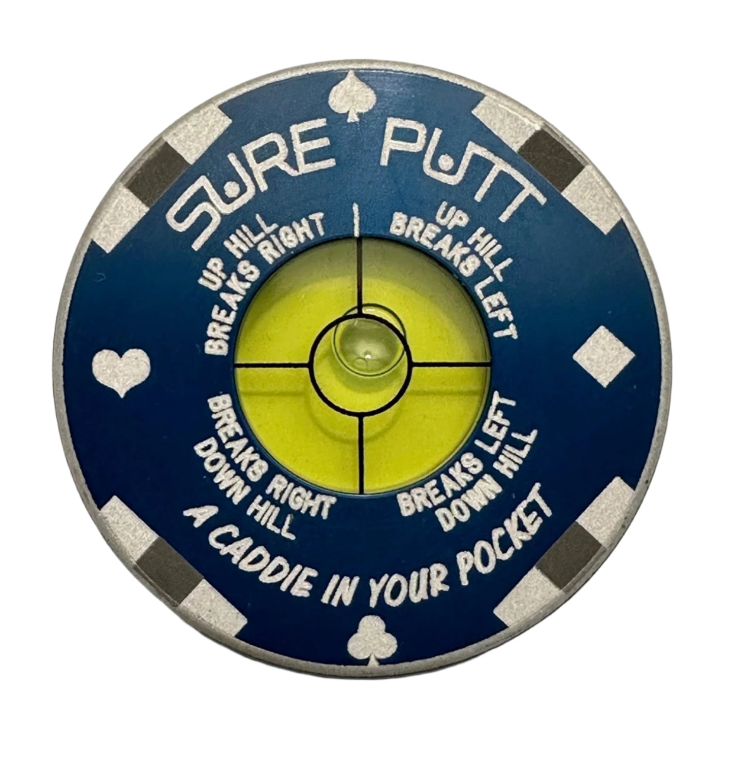 Sure Putt Pro Golf Green Reader - Navy Blue Poker Chip - The Golf Guys Online