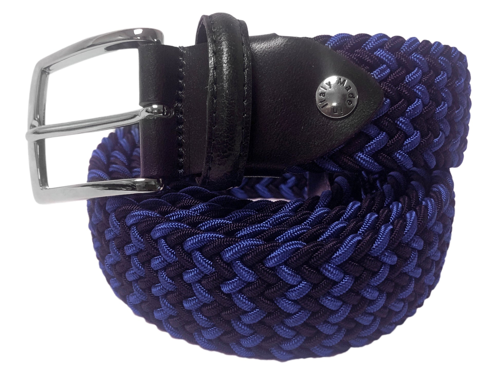 Cotton Stretch Belt Blue/Navy - The Golf Guys Online