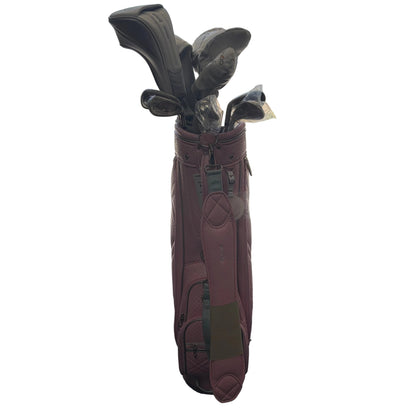 XXIO 13 Ladies Bordeaux 10-Piece Complete Set Right Ladies Standard (Pink Cart Bag)